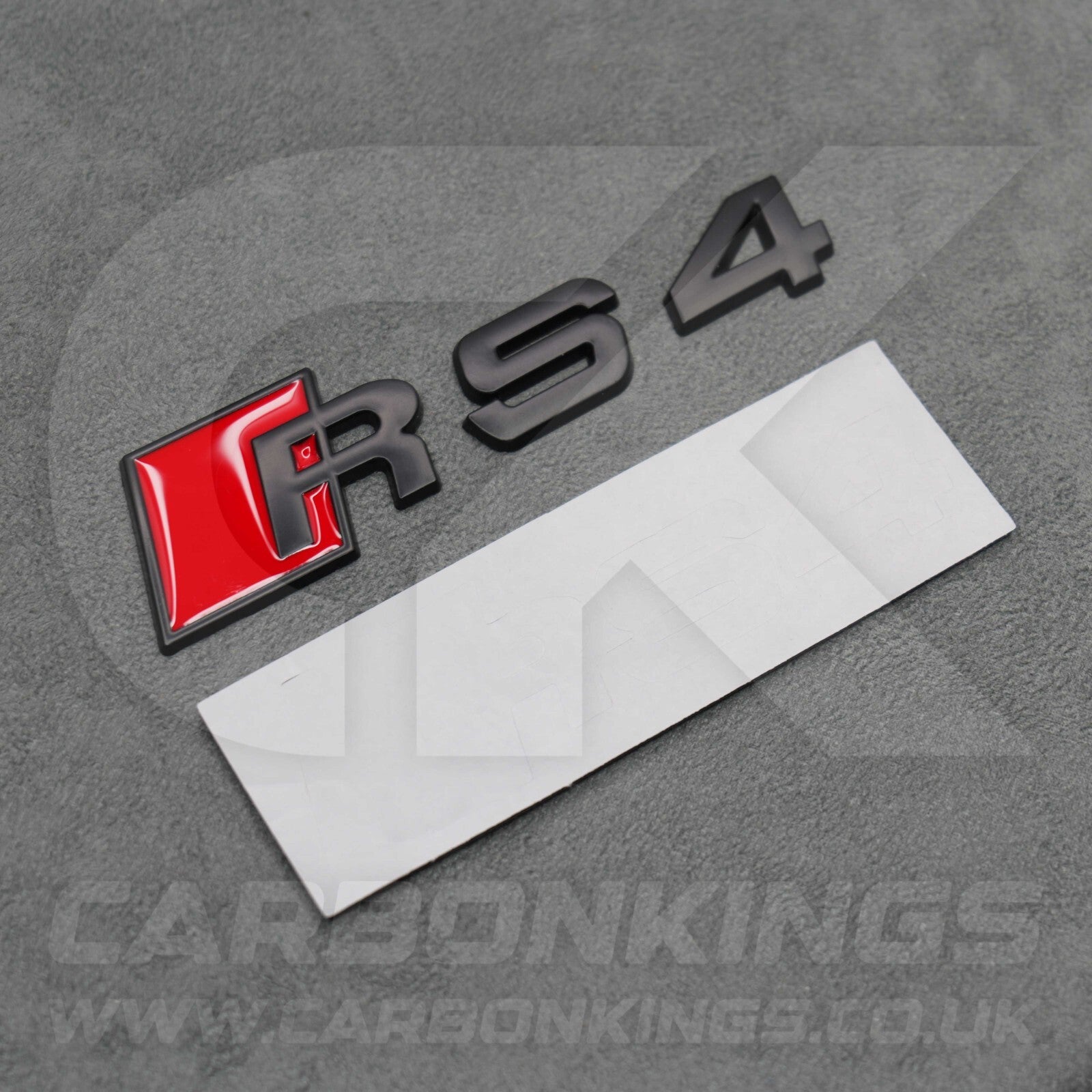 Audi RS4 Matte Black Boot Rear Badge Letters Logo Emblem S 4A 8D 8E 8H 8W