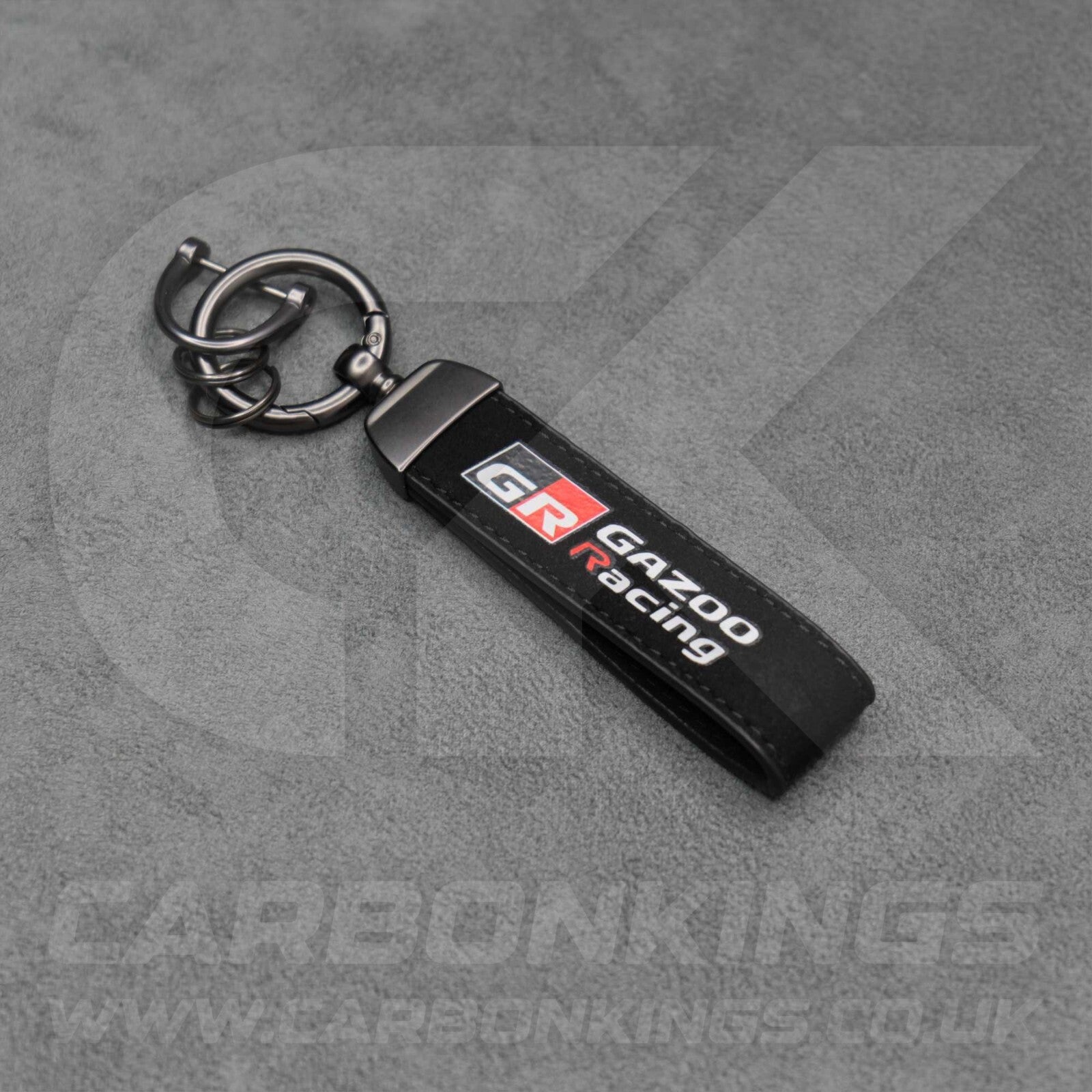Toyota GR Gazoo Racing Suede Key Ring Chain Yaris Corolla Premium Stitched
