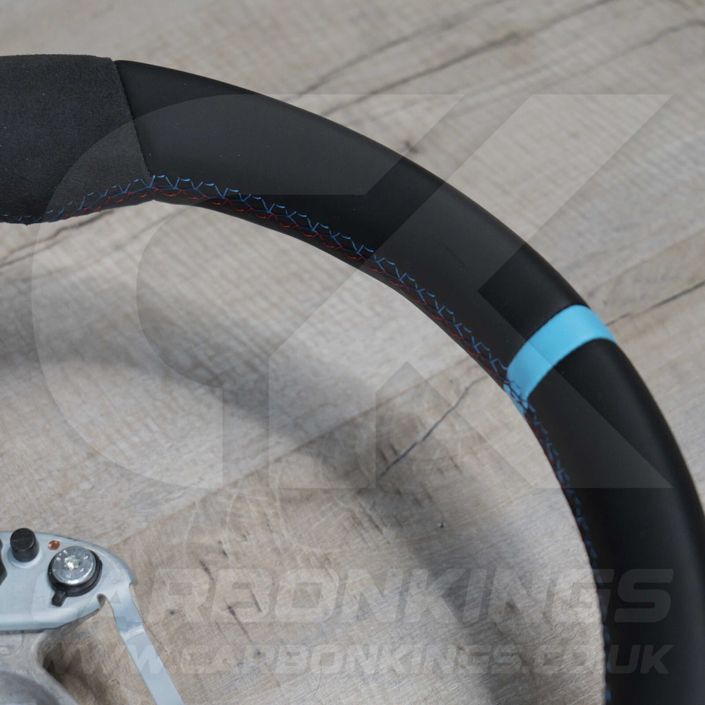 BMW Alcantara M Sport Blue Steering Wheel 1 2 3 4 X1 X3 X4 X5 X6 M2 M3 M4 F80 +
