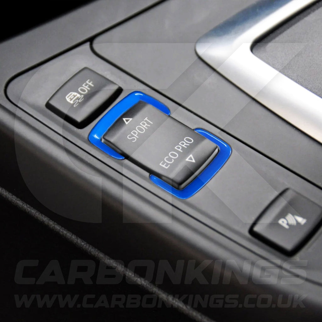 BMW Blue Sport Eco Centre Button Trim F20 F21 F22 F30 F32 F33 F36 i3 i3S +