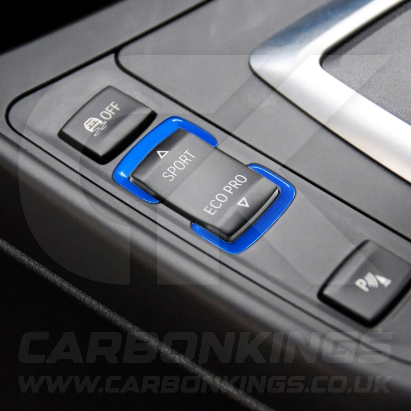 BMW Blue Sport Eco Centre Button Trim F20 F21 F22 F30 F32 F33 F36 i3 i3S +