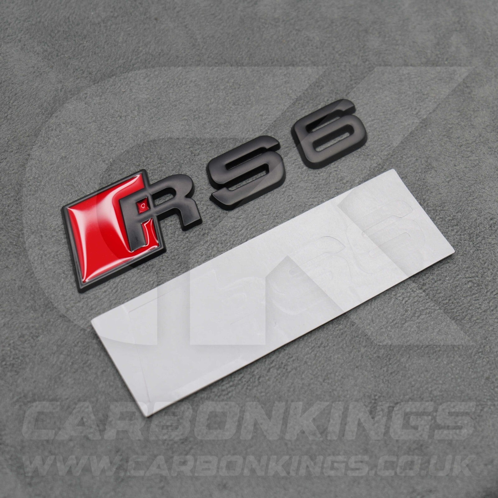 Audi RS6 Matte Black Boot Rear Badge Letters Logo Emblem C4 C5 C6 C7 C7.5 C8