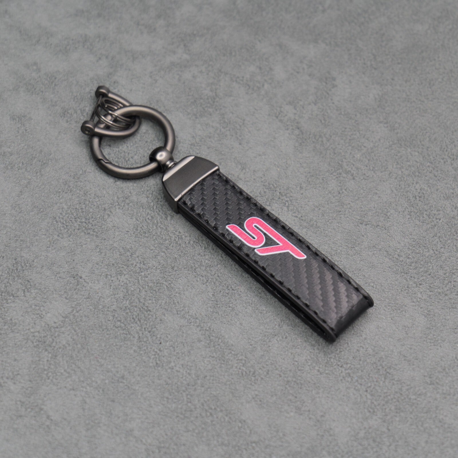 Ford ST Carbon Fibre Car Key Ring Chain Focus Fiesta Puma Premium & Durable