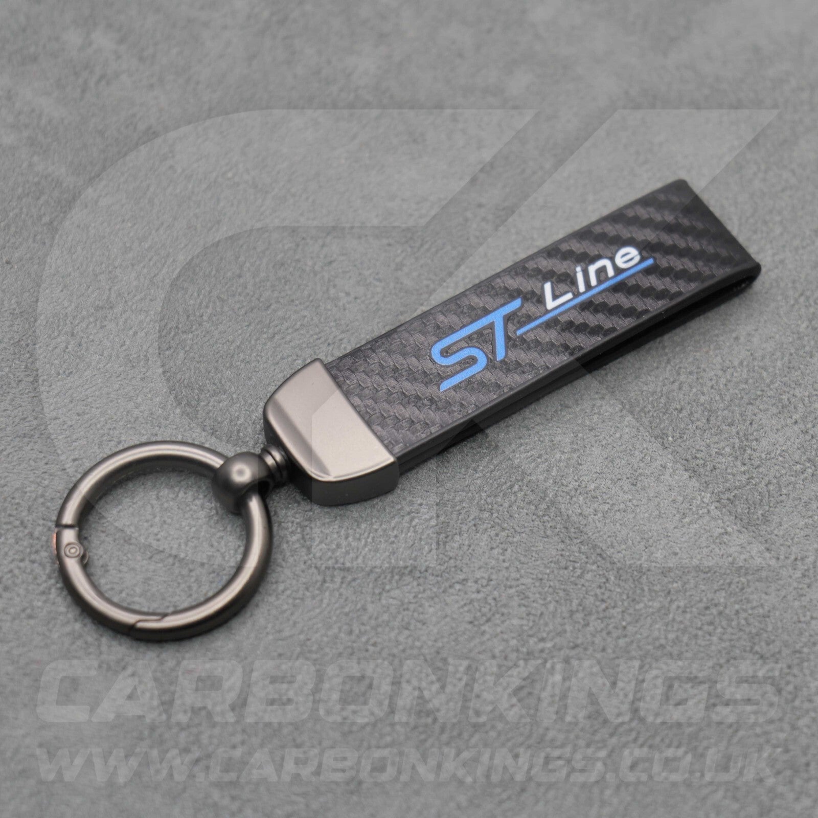 Ford ST Line Carbon Fibre Car Key Ring Chain Focus Fiesta Puma Premium & Durable
