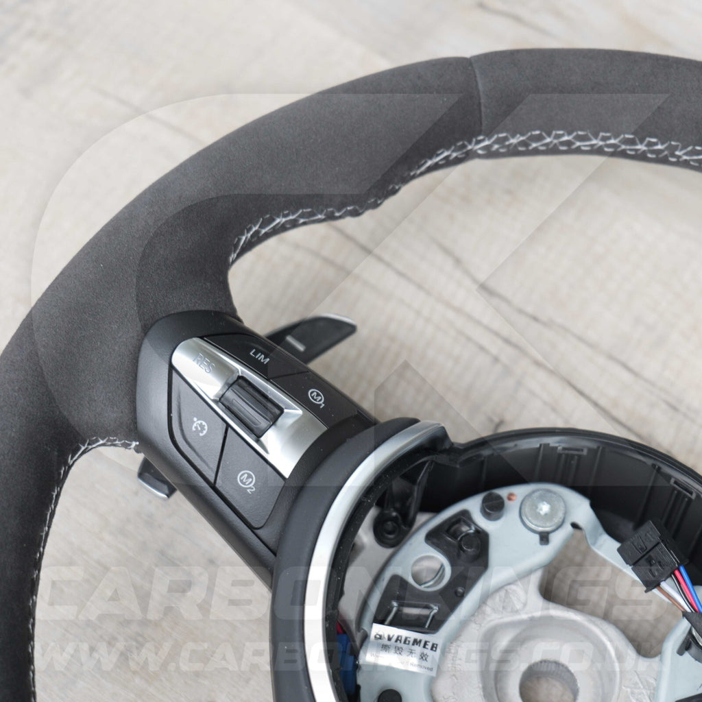 BMW Alcantara M Sport White Steering Wheel 1 2 3 4 X1 X3 X4 X5 X6 M2 M3 M4 F80 +