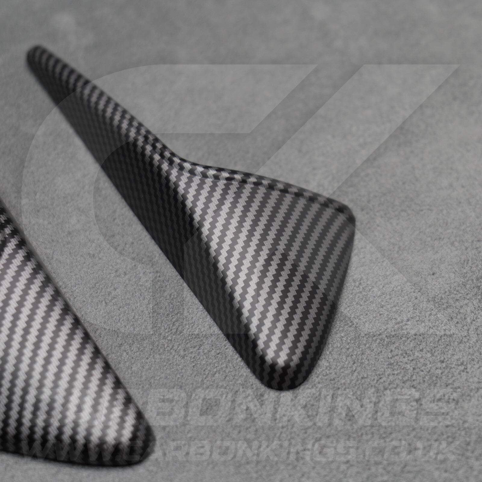 Tesla Model 3 Y X S Matte Carbon Fibre Style Side Camera Trims Caps Covers