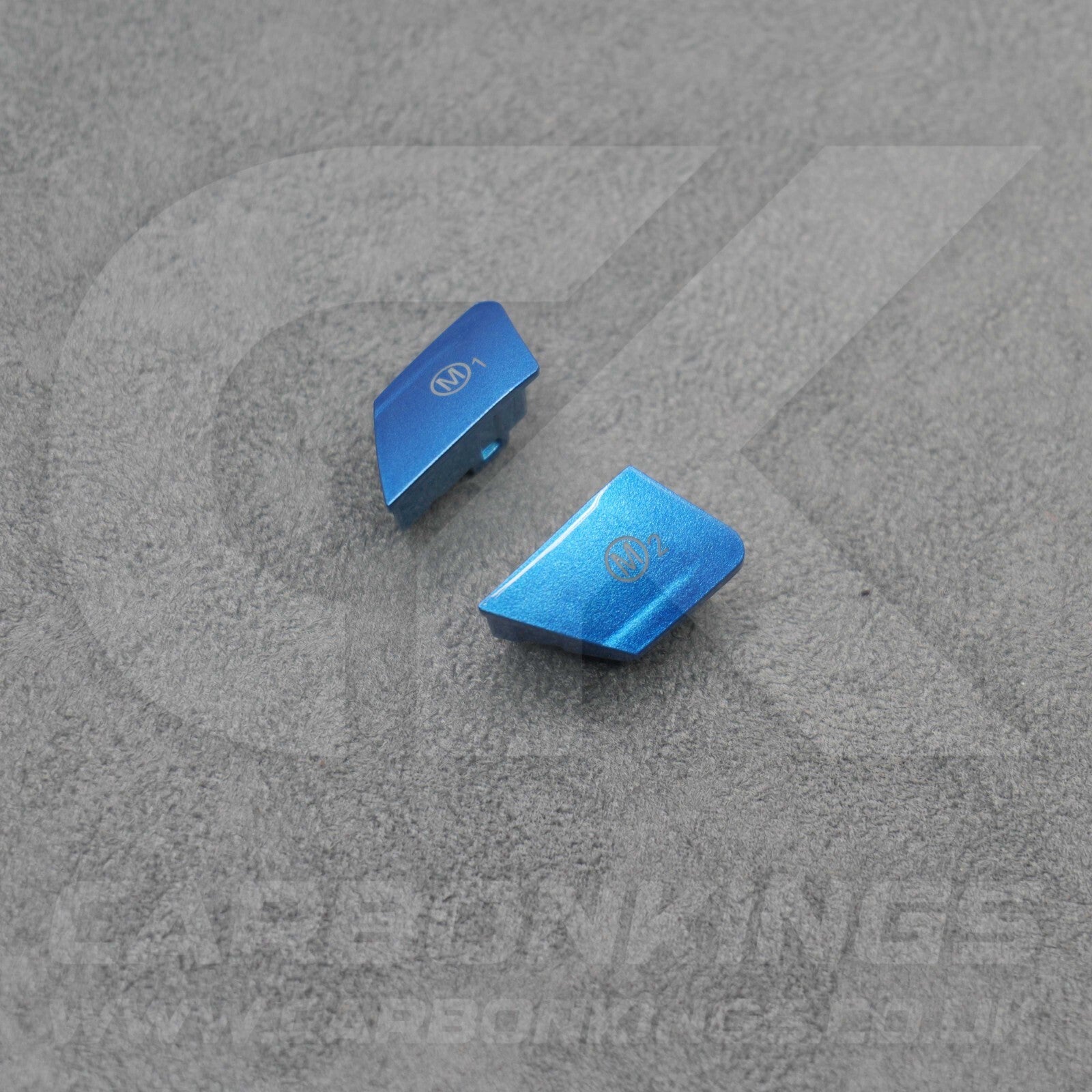 BMW Metallic Blue M1 & M2 Buttons Set for M2 M3 M4 M5 M6 X5M X6M F80 F82 F83 F87