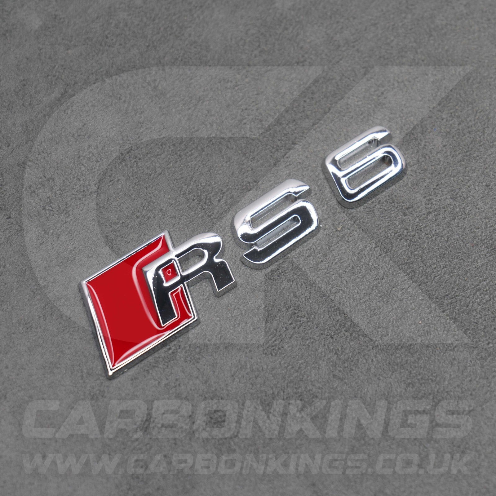 Audi RS6 Silver Chrome Boot Rear Badge Letters Logo Emblem C4 C5 C6 C7 C7.5 C8