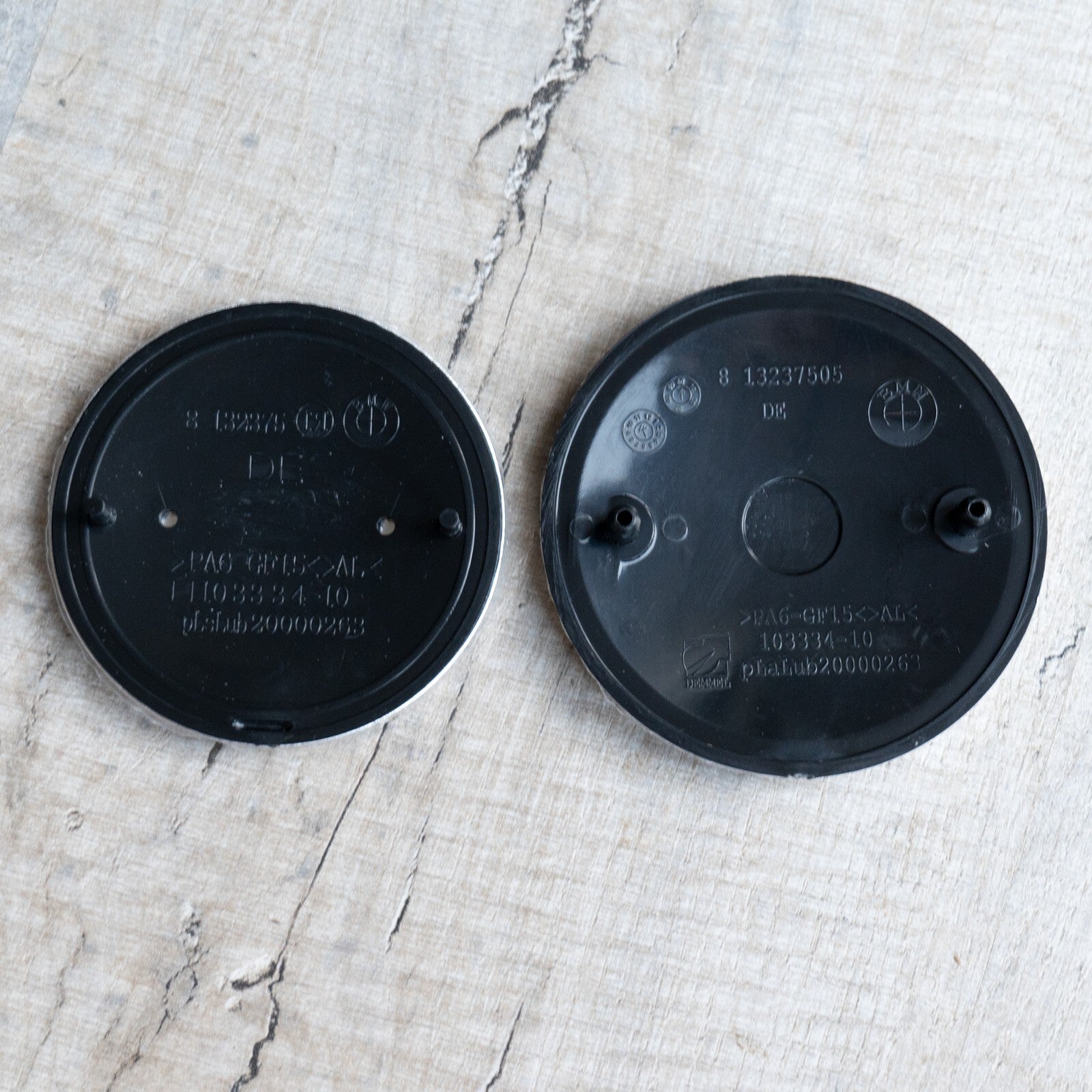 2x 50th Anniversary 82mm 74mm Front Bonnet Rear Boot Badges for B M W - 50 Years