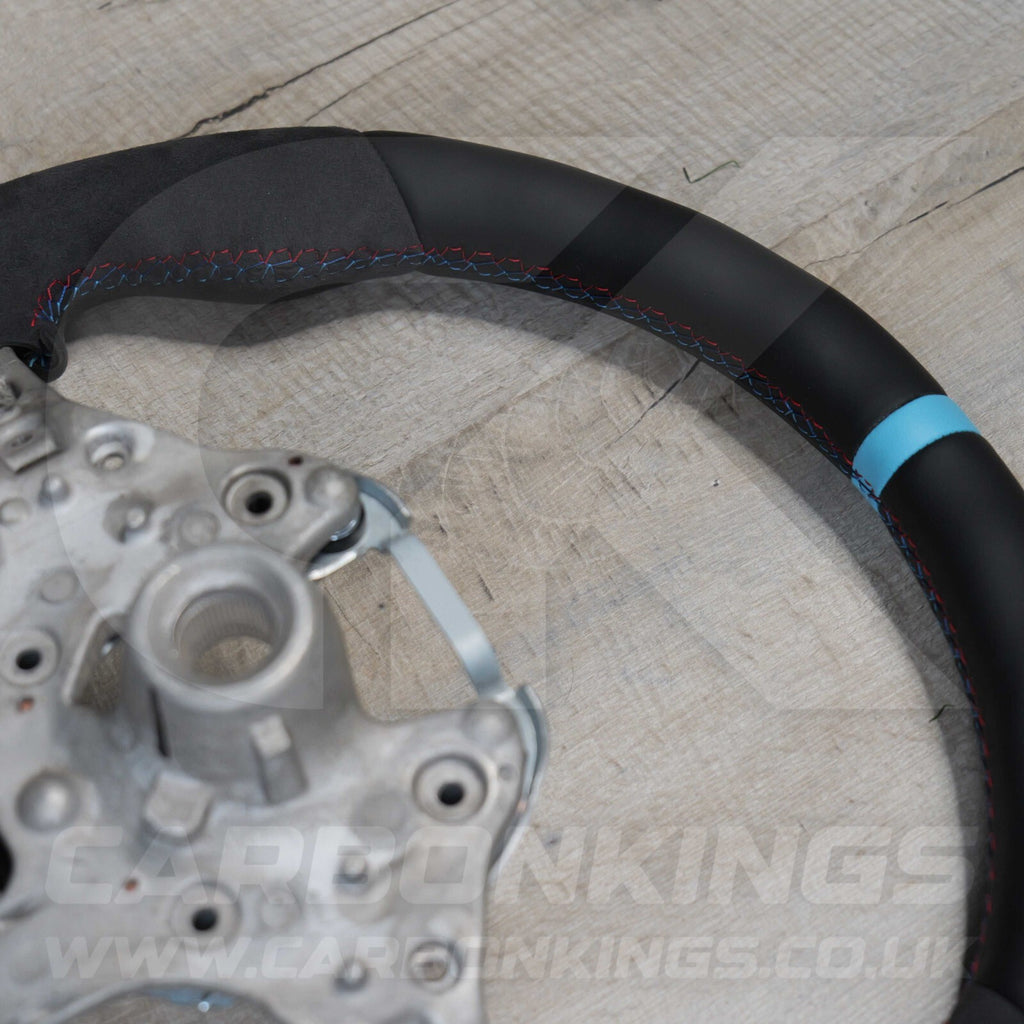 BMW Alcantara M Sport Blue Steering Wheel 1 2 3 4 X1 X3 X4 X5 X6 M2 M3 M4 F80 +