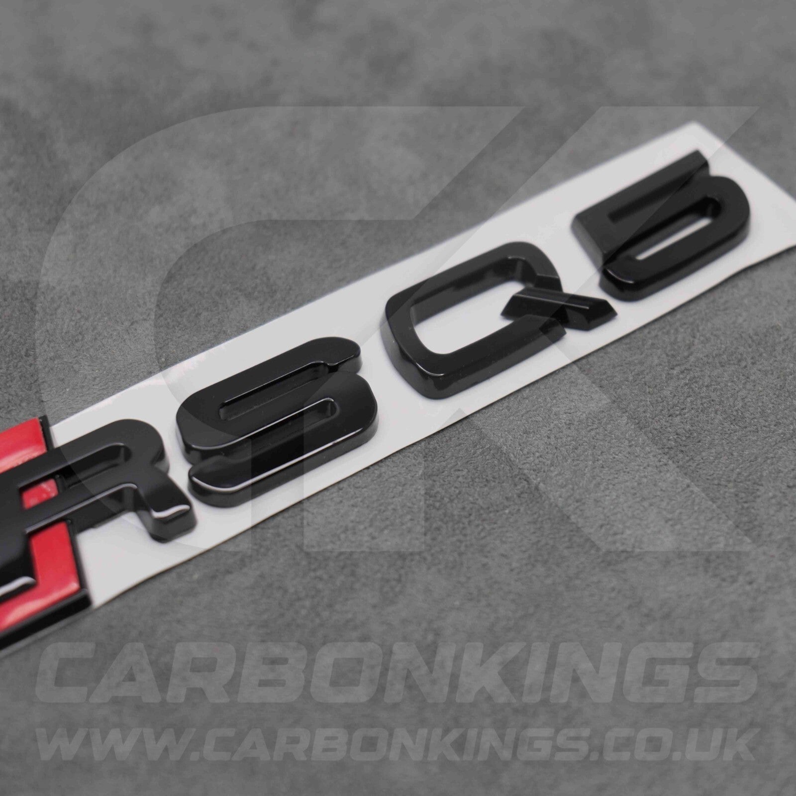 122 x 31mm Audi RSQ5 Gloss Black Boot Rear Badge Letters Logo Emblem S 8R FY 80A