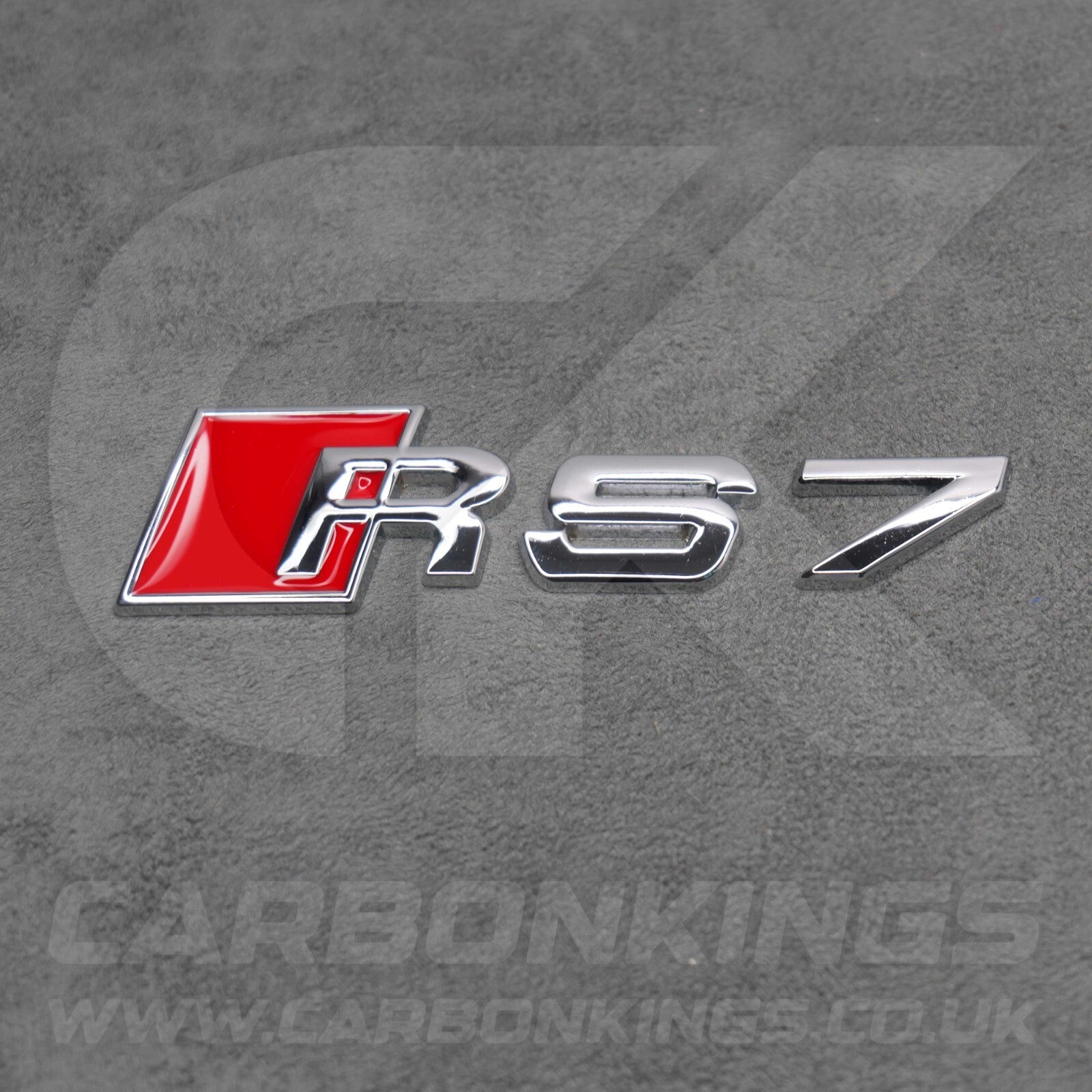 Audi RS7 Silver Chrome Boot Rear Badge Letters Logo Emblem S 4G8 4K8