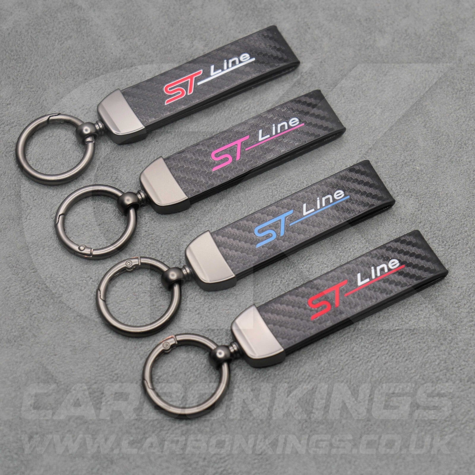 Ford ST Line Carbon Fibre Car Key Ring Chain Focus Fiesta Puma Premium & Durable