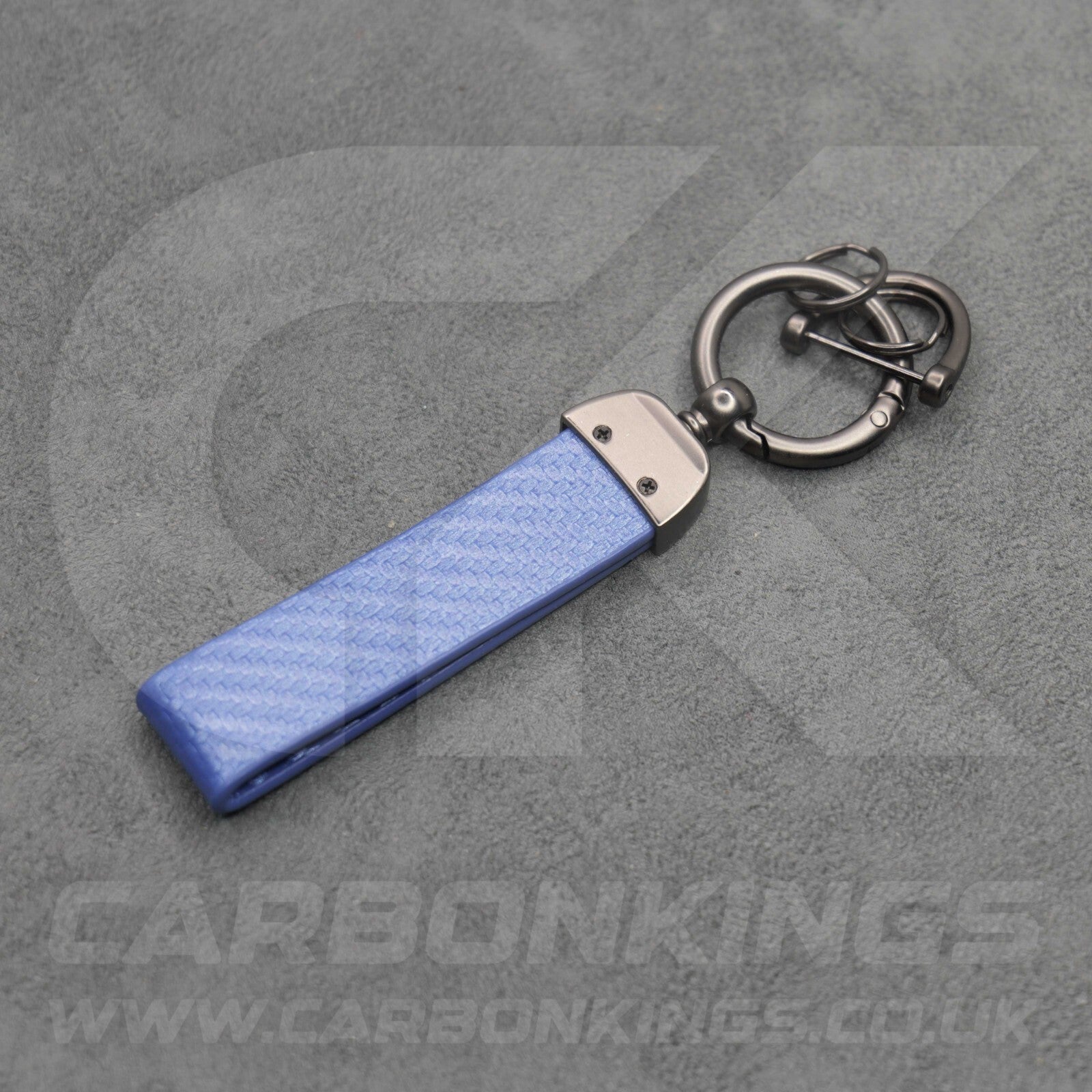 Audi S Line Blue Carbon Fibre Key Ring Chain A1 A3 A4 A5 A6 A7 Q3 Q4 Q5 Q6 Q7 Q8