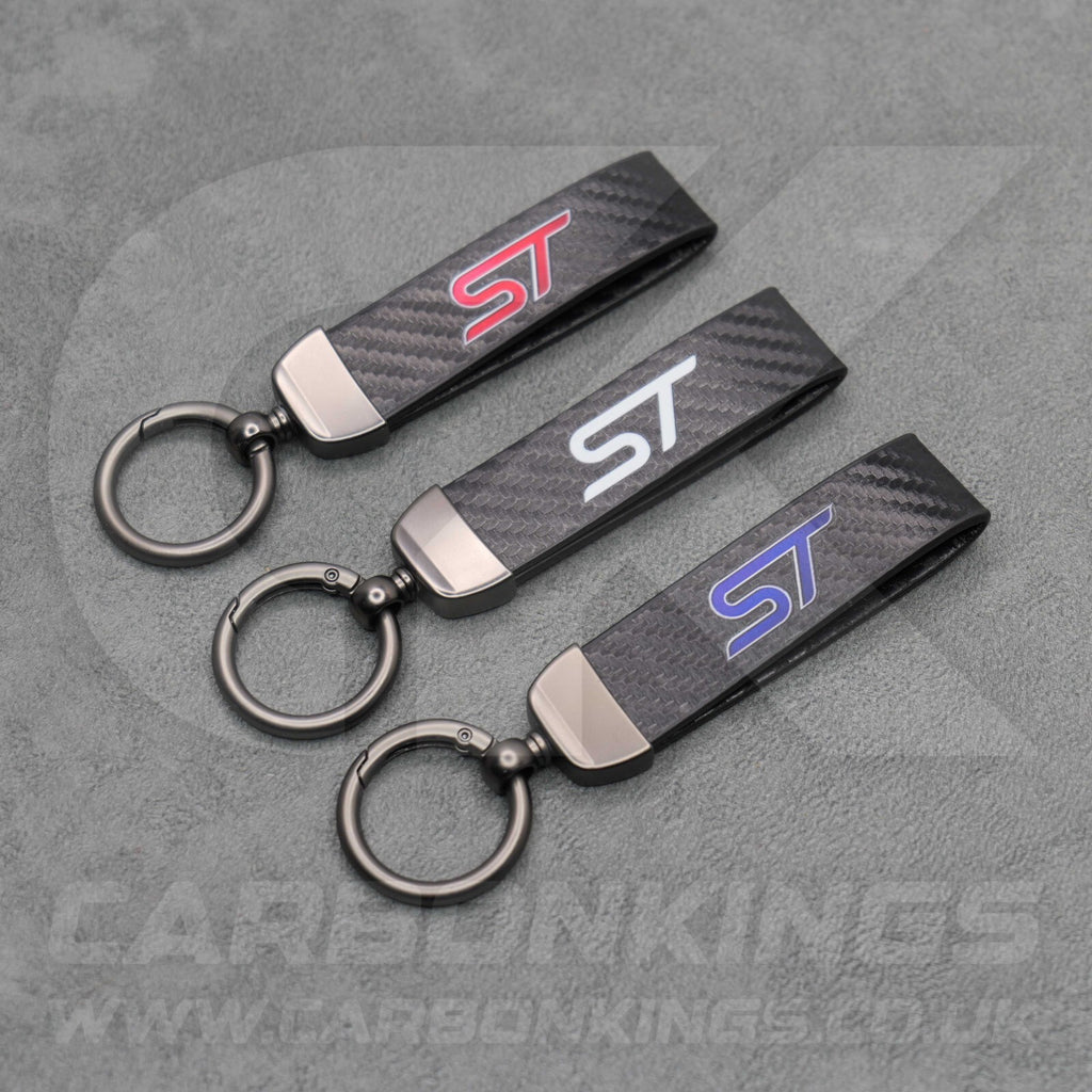 Ford ST Logo Carbon Fibre Car Key Ring Chain Focus Fiesta Puma Premium & Durable