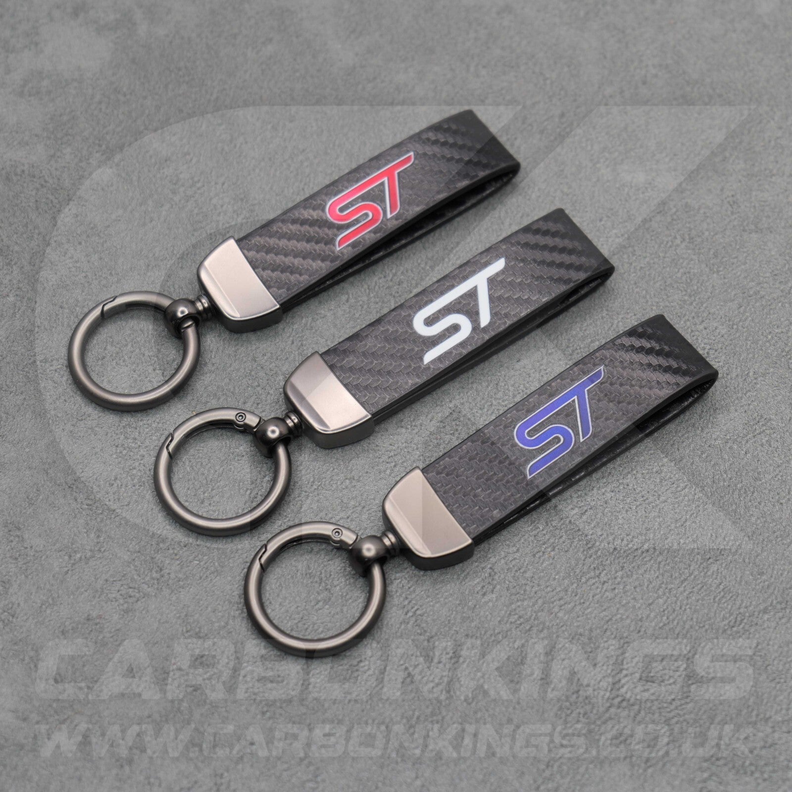 Ford ST Logo Carbon Fibre Car Key Ring Chain Focus Fiesta Puma Premium & Durable