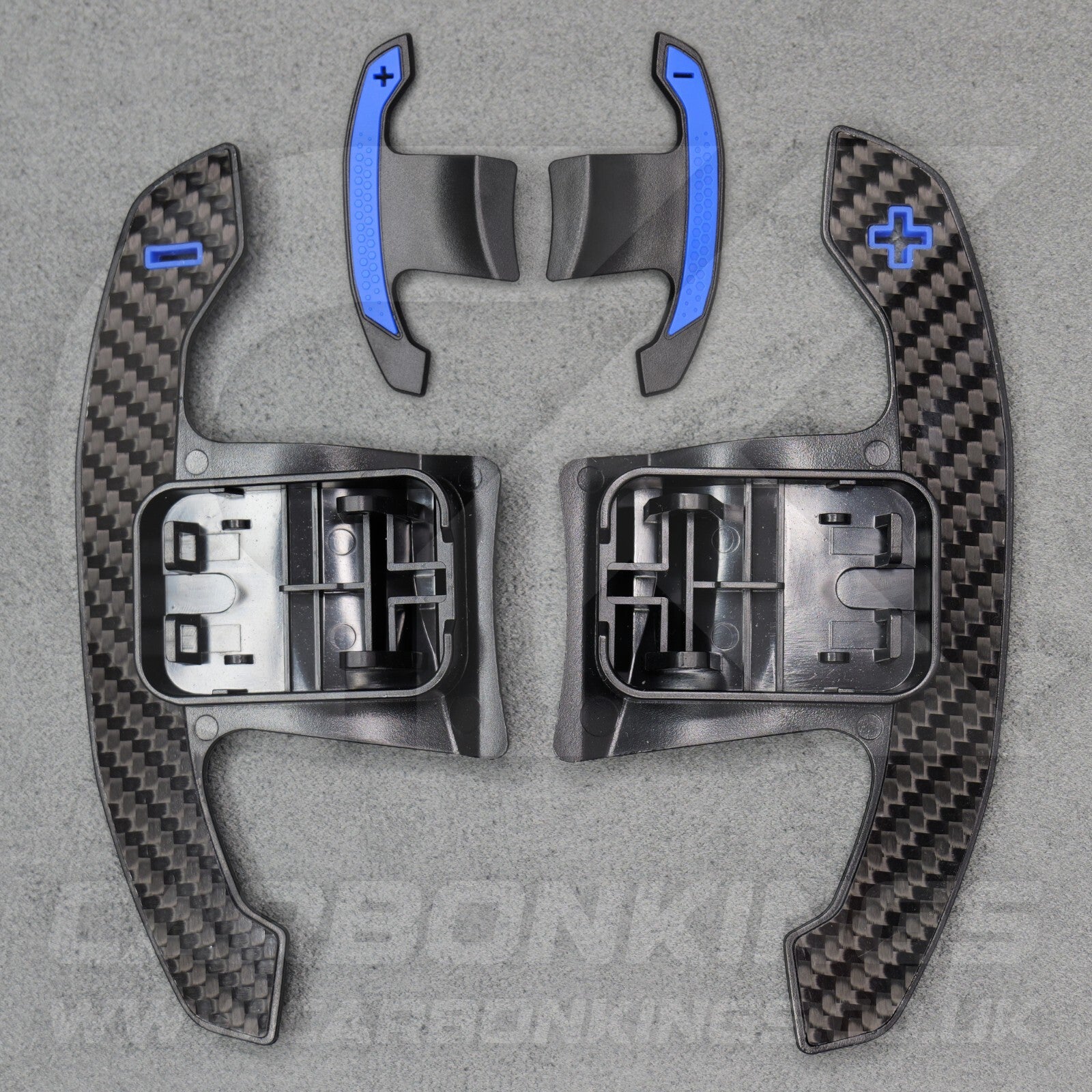 Mini F56 Carbon Fibre & Blue Steering Wheel Paddle Shifters JCW Cooper S 2018 +