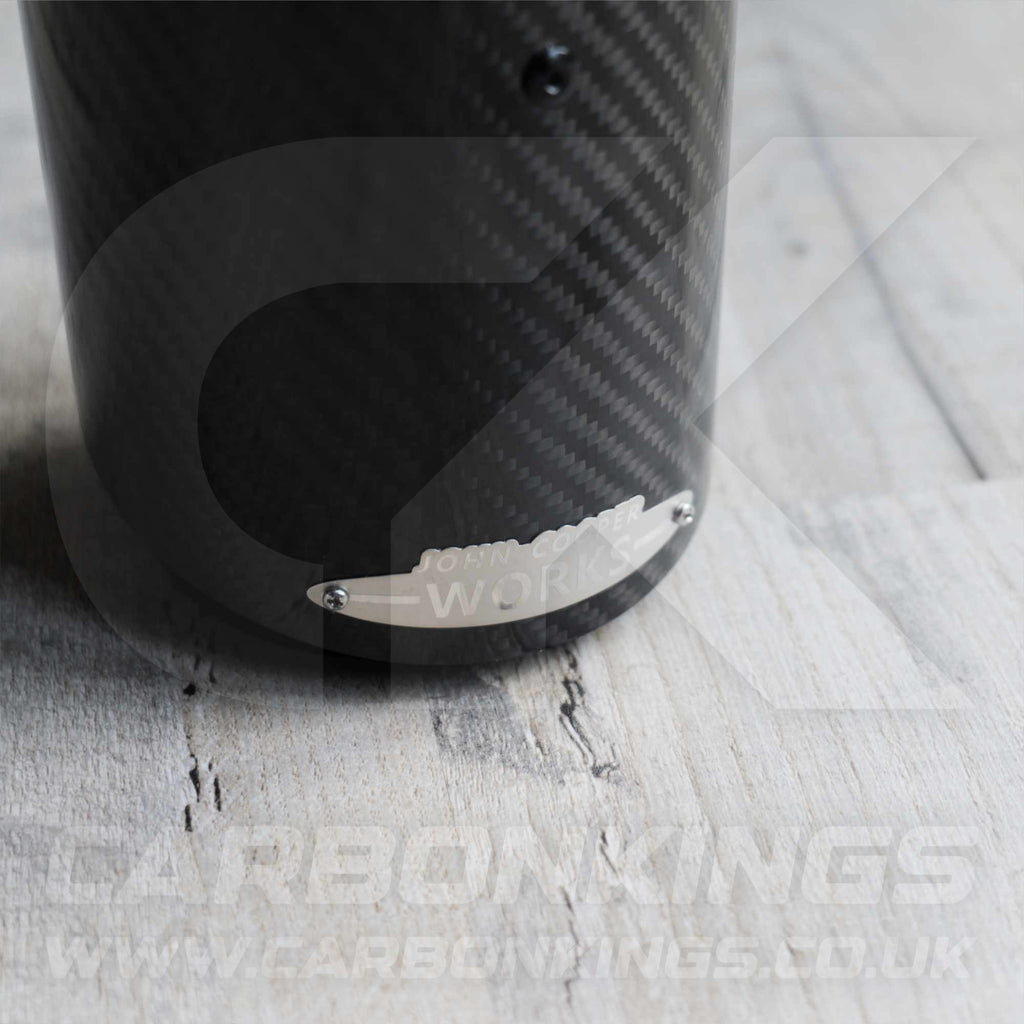 72mm Mini JCW Carbon Fibre / Black Exhaust Tip R55 R56 R57 R58 R59 R60 R61 Cooper