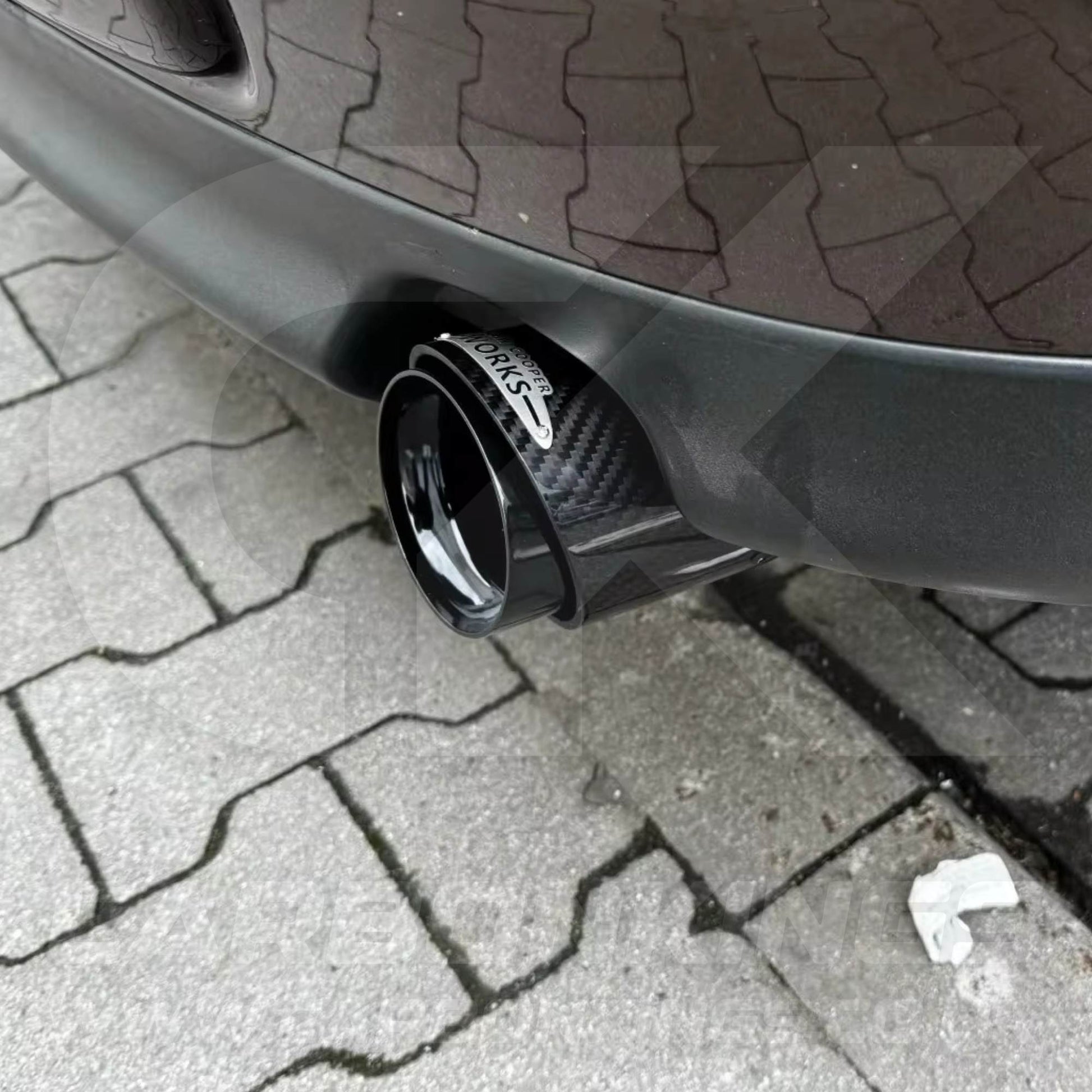 72mm Mini JCW Carbon Fibre / Black Exhaust Tip R55 R56 R57 R58 R59 R60 R61 Cooper