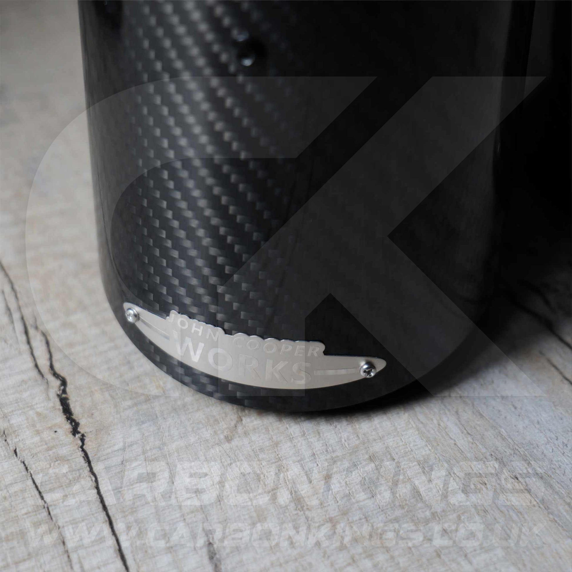 2x 85mm Mini JCW Carbon Fibre / Black Exhaust Tips F54 F55 F56 F57 F60 R55 R56