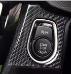 Carbon Fibre Style Start Stop Button Surround for BMW 2 3 Series F20 F30 F34 F32 F80 M3 - Interior Styling | Carbon Kings