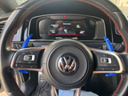 Blue Alloy Extended Gear Shifter Paddles for Volkswagen VW Golf MK7 7.5 GTI GTD R TSI DSG
