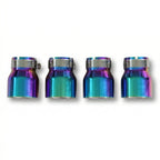 4x Multicoloured Oversized Stainless Steel Exhaust Tips for BMW M2 M3 M4 M5 F87 F80 F82 F10 M6 F06/F12/F13 70MM