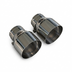 2x Chrome Silver Oversized Stainless Steel Exhaust Tips for BMW F20 F21 F22 F30 F32 M135i M140i M235i
