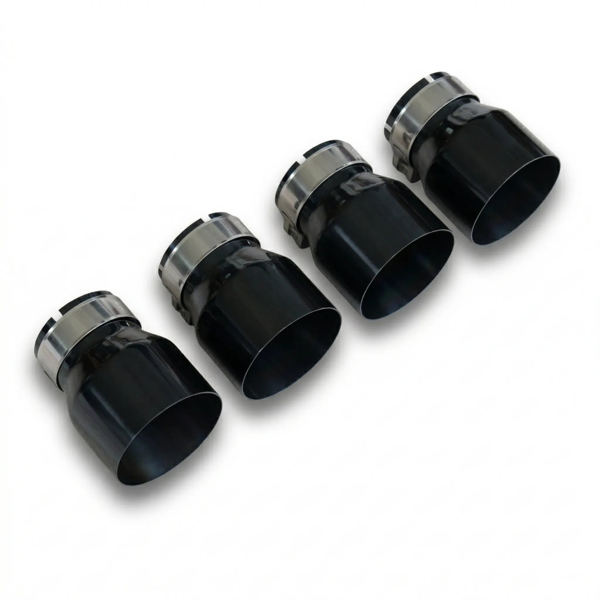 4x Black Oversized Stainless Steel Exhaust Tips for BMW G87 M2 G80 G81 M3 G82 G83 M4