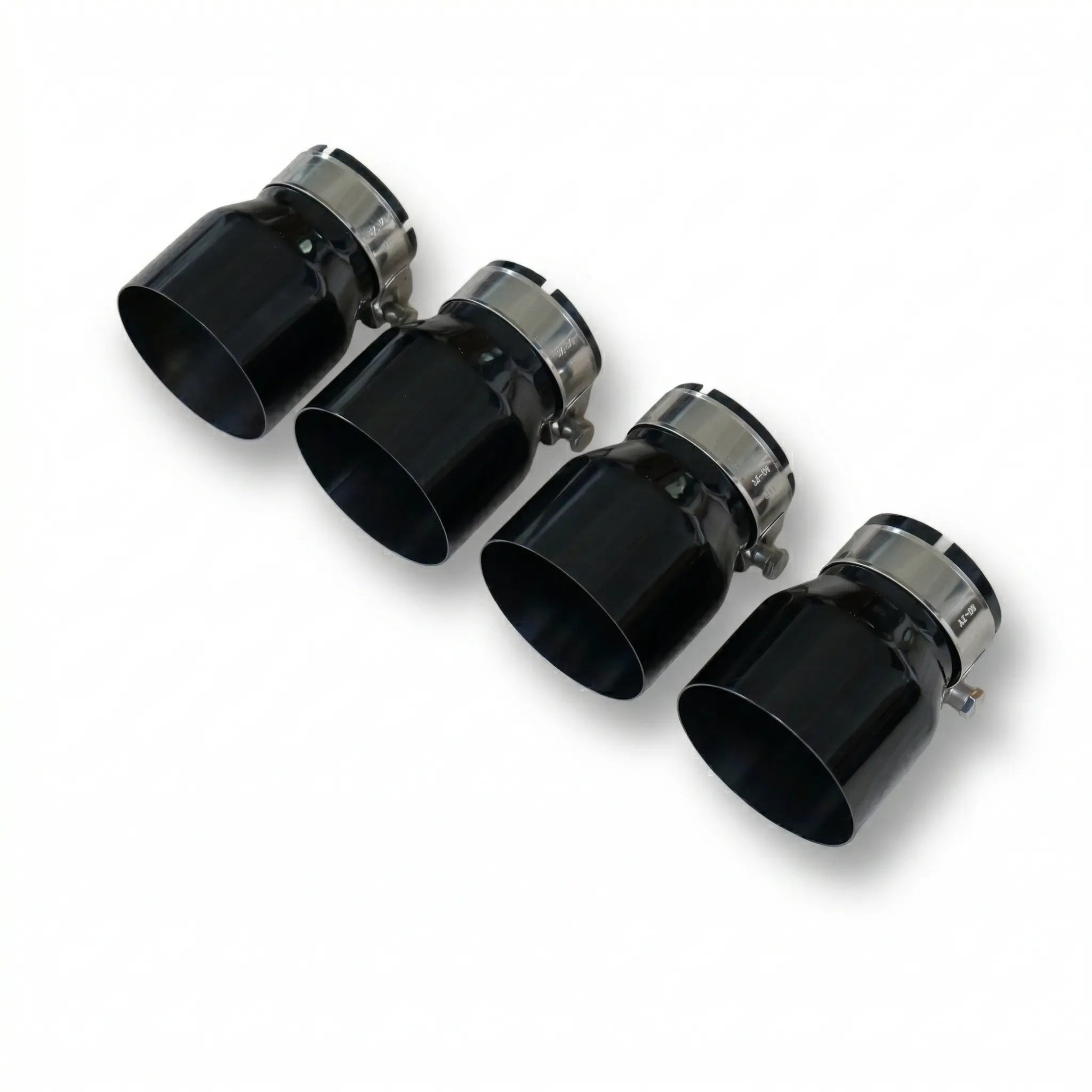 4x Black Oversized Stainless Steel Exhaust Tips for BMW M2 M3 M4 M5 F87 F80 F82 F10 M6 F06/F12/F13 70MM