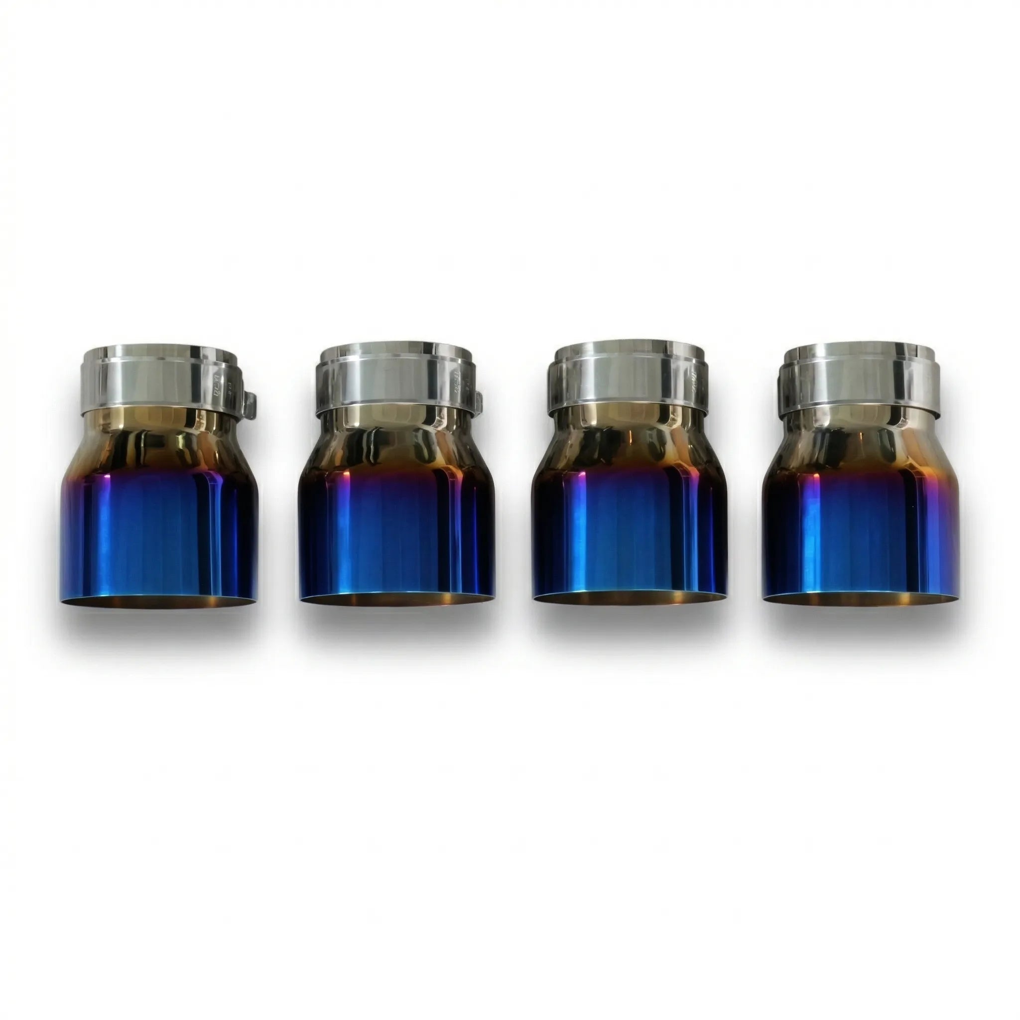 4x Burnt Blue Oversized Stainless Steel Exhaust Tips for BMW M2 M3 M4 M5 F87 F80 F82 F10 M6 F06/F12/F13 70MM