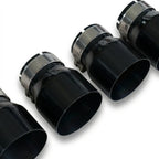 4x Black Oversized Stainless Steel Exhaust Tips for BMW M2 M3 M4 M5 F87 F80 F82 F10 M6 F06/F12/F13 70MM