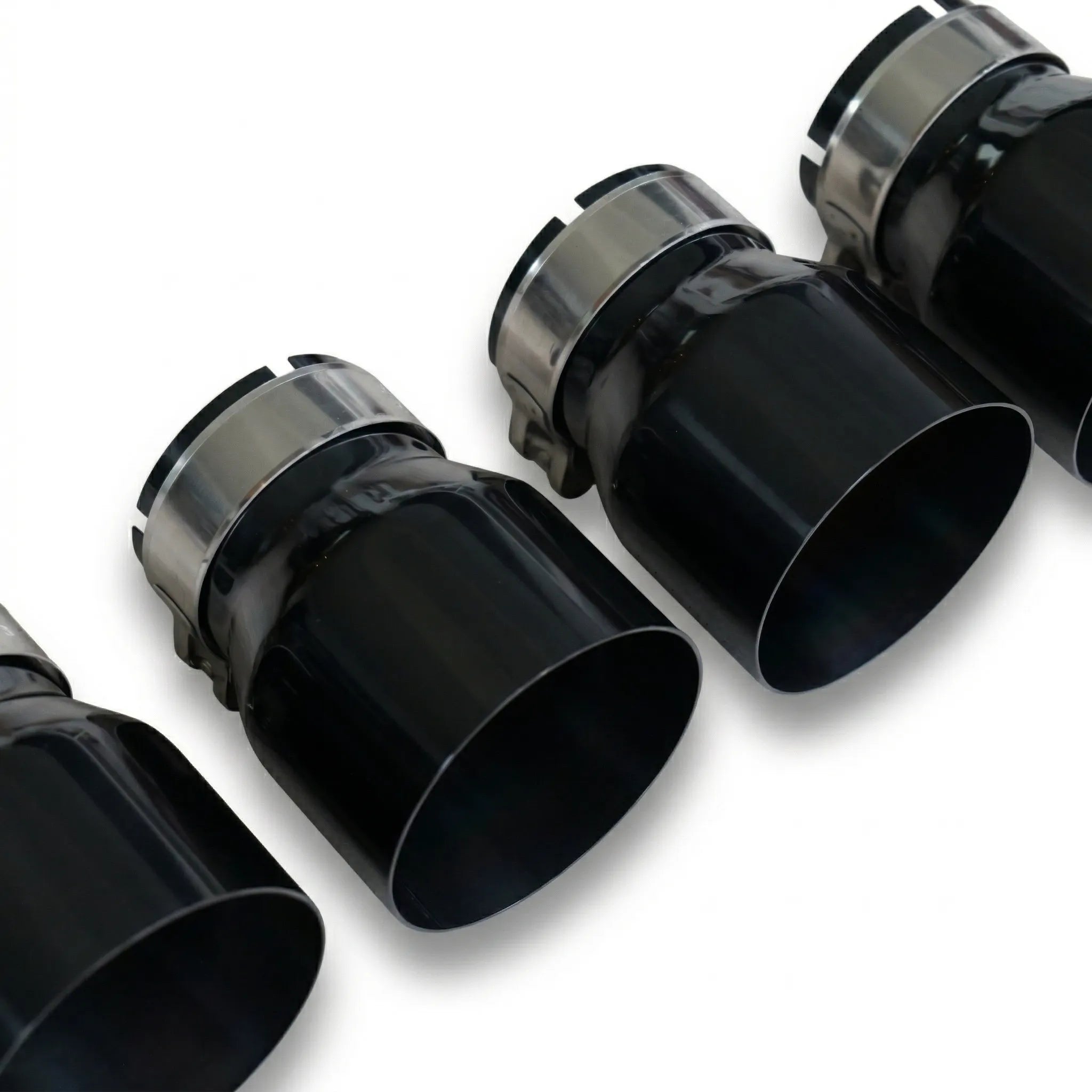 4x Black Oversized Stainless Steel Exhaust Tips for BMW M2 M3 M4 M5 F87 F80 F82 F10 M6 F06/F12/F13 70MM