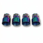 4x Multicoloured Oversized Stainless Steel Exhaust Tips for BMW M2 M3 M4 M5 F87 F80 F82 F10 M6 F06/F12/F13 70MM
