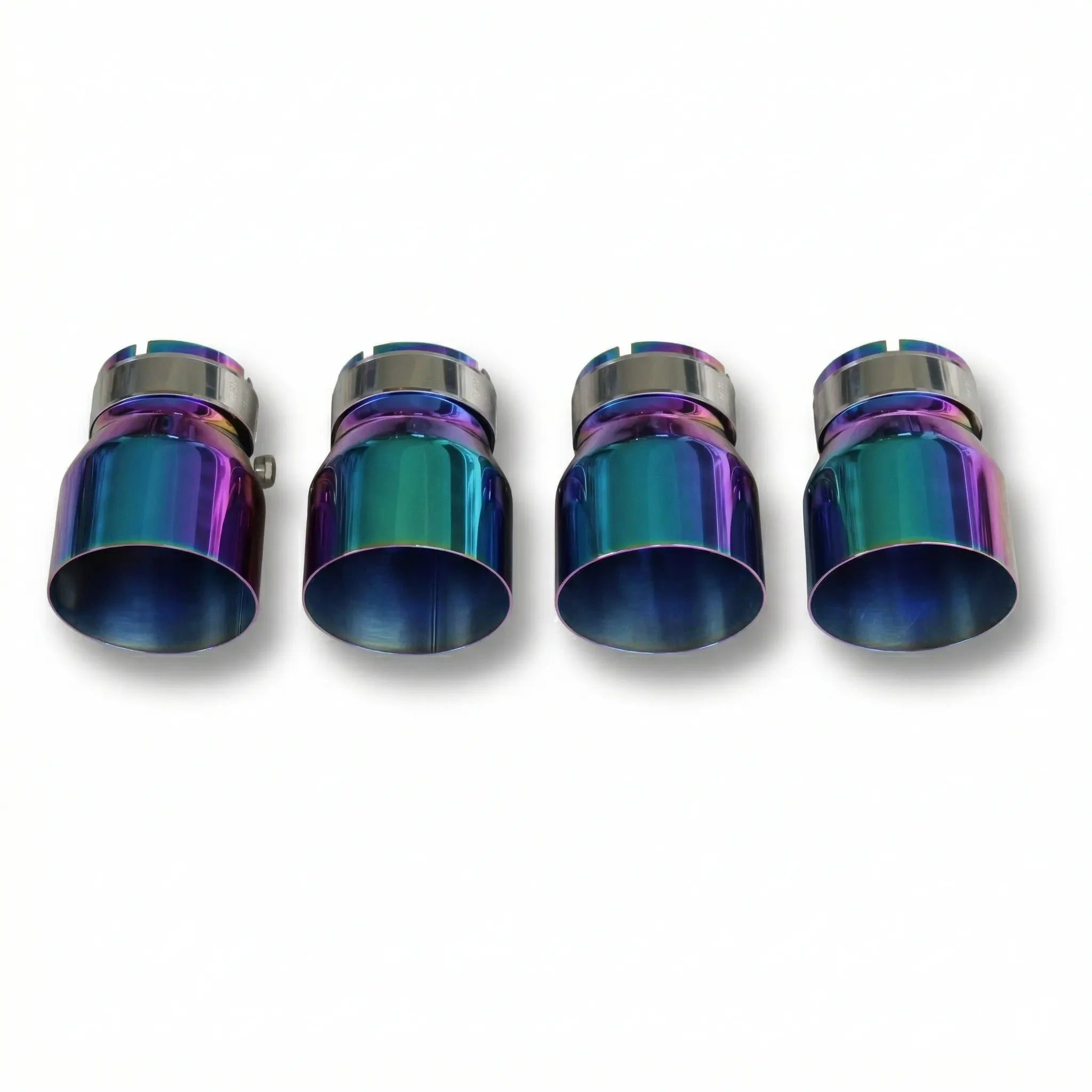 4x Multicoloured Oversized Stainless Steel Exhaust Tips for BMW M2 M3 M4 M5 F87 F80 F82 F10 M6 F06/F12/F13 70MM