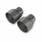 2x Brushed Silver Oversized Stainless Steel Exhaust Tips for BMW F20 F21 F22 F30 F32 M135i M140i M235i