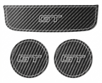 Carbon Fibre Style Cup Holder Storage Covers for Ford Mustang GT S550 Mach 1 V8 GT350