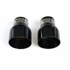 2x Gloss Black Oversized Stainless Steel Exhaust Tips for BMW F20 F21 F22 F30 F32 M135i M140i M235i