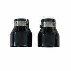 2x Gloss Black Oversized Stainless Steel Exhaust Tips for BMW F20 F21 F22 F30 F32 M135i M140i M235i
