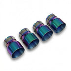 4x Multicoloured Oversized Stainless Steel Exhaust Tips for BMW M2 M3 M4 M5 F87 F80 F82 F10 M6 F06/F12/F13 70MM