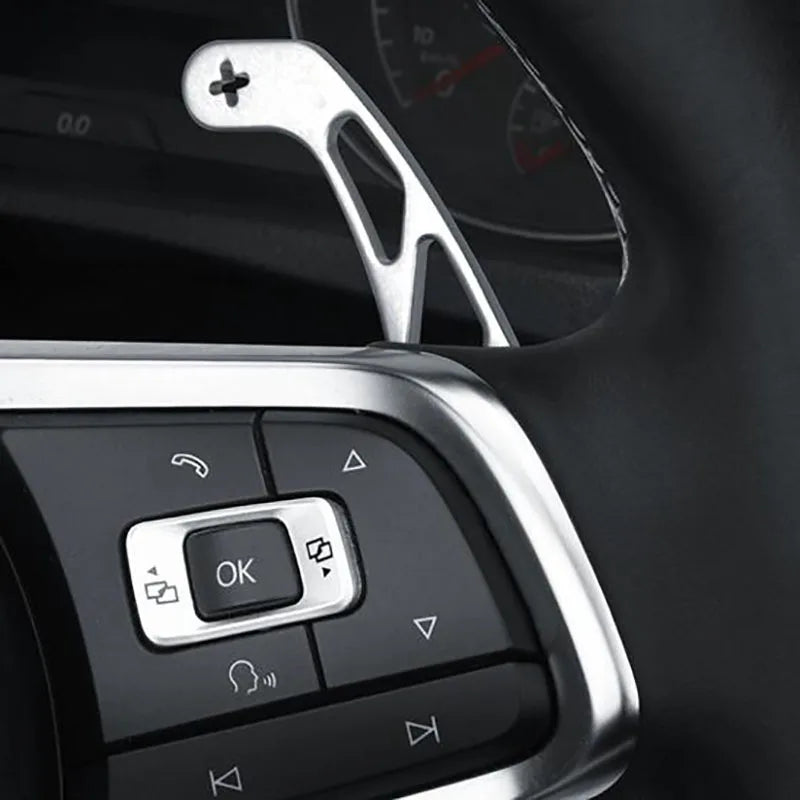 Silver Alloy Extended Gear Shifter Paddles for Volkswagen VW Golf MK7 7.5 GTI GTD R TSI DSG