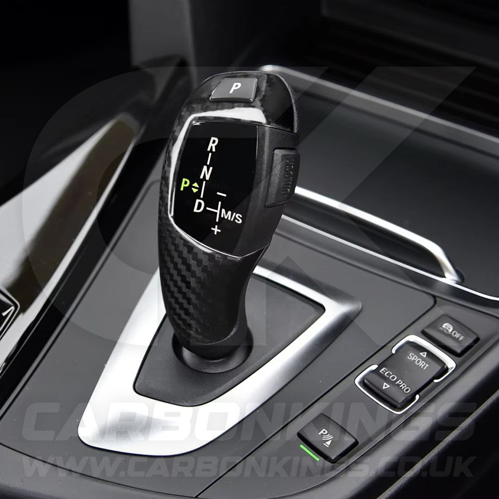 Carbon Fibre Gear Knob Trim for BMW F15 F20 F25 F30 F32 F06 F10 F35 F36 - Interior Styling | Carbon Kings