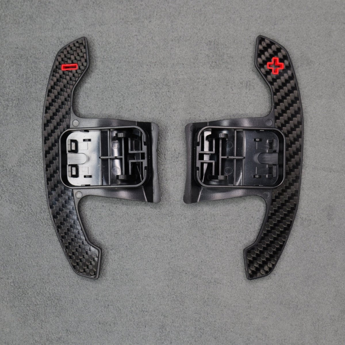 Carbon Fibre & Red Steering Wheel Paddle Shifters for Mini JCW Cooper S F54 F56 F57 F60 - Interior Styling | Carbon Kings