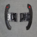 Carbon Fibre & Red Gear Shifter Paddles for BMW F80 M3 F82 F83 M4 F87 M2 F30 G30 F20 G20 - Interior Styling | Carbon Kings