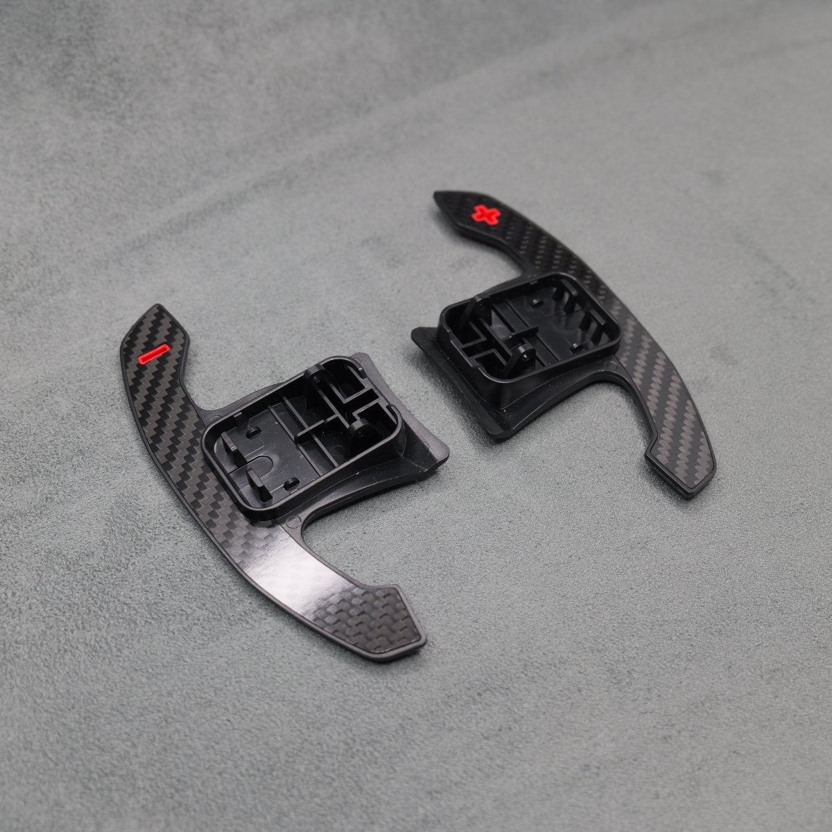 Carbon Fibre & Red Steering Wheel Paddle Shifters for Mini JCW Cooper S F54 F56 F57 F60 - Interior Styling | Carbon Kings