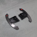 Carbon Fibre & Red Gear Shifter Paddles for BMW F80 M3 F82 F83 M4 F87 M2 F30 G30 F20 G20 - Interior Styling | Carbon Kings