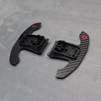 Carbon Fibre & Red Steering Wheel Paddle Shifters for Mini JCW Cooper S F54 F56 F57 F60 - Interior Styling | Carbon Kings