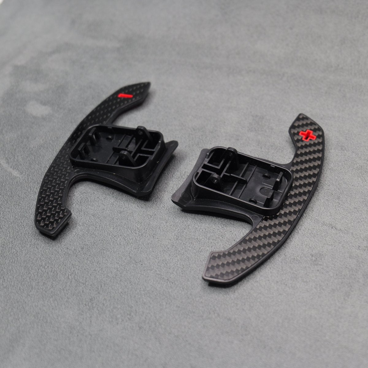 Carbon Fibre & Red Steering Wheel Paddle Shifters for Mini JCW Cooper S F54 F56 F57 F60 - Interior Styling | Carbon Kings