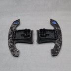Forged Carbon Fibre & Blue Gear Shifter Paddles for BMW F80 M3 F82 M4 M2 F30 - Interior Styling | Carbon Kings
