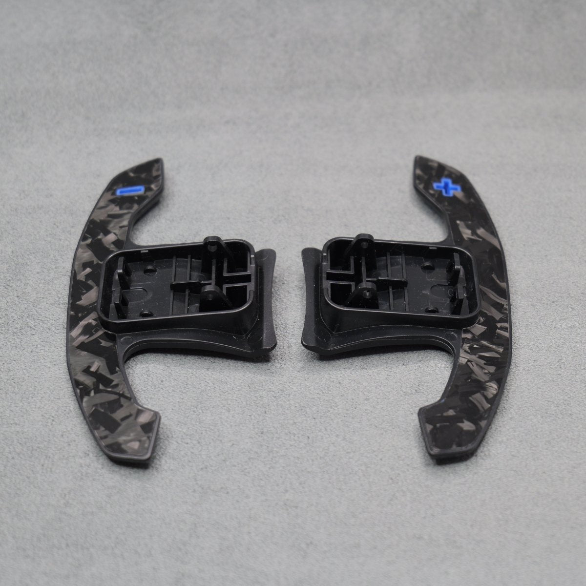 Forged Carbon Fibre & Blue Gear Shifter Paddles for BMW F80 M3 F82 M4 M2 F30 - Interior Styling | Carbon Kings